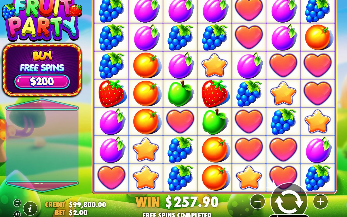 Win screen with the payout shown against the bet