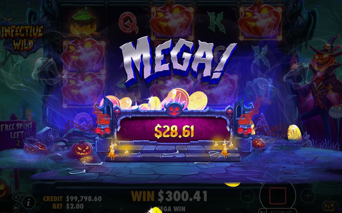 Win shown with its payline on the grid